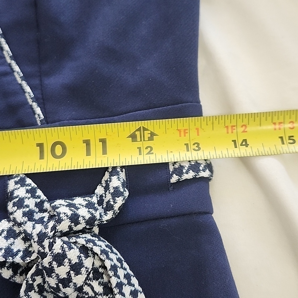 LAFILAZZI OF ITALY NAVY BLUE & WHITE ALINE DRESS SIZE 36 (XSMALL) $MSRP 260 - Picture 15 of 16